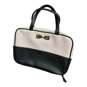 Victoria’s Secret Pink & Black Travel Cosmetic Valet Makeup Bag Bow